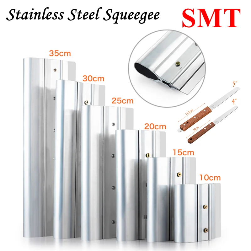 Screen Printing Squeegee - 10/15/20/25/30CM Stainless Steel Silk Screen Printing