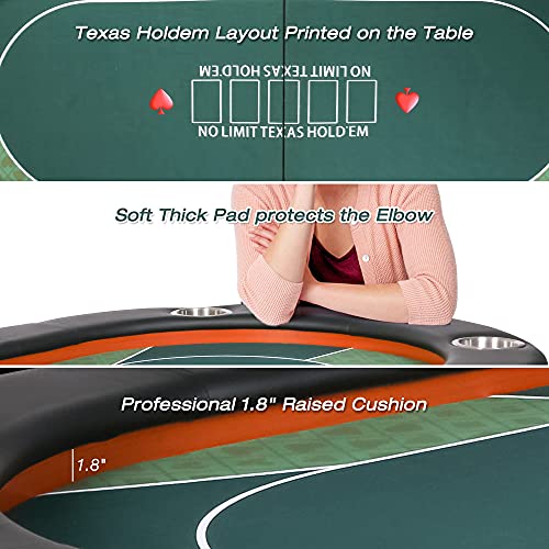 Commercial Printing & Graphics - 8-Player Foldable Poker Table With 1.8