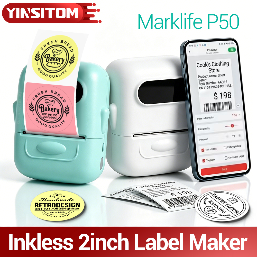 Commercial Book Printing Machines - P50 Marklife 20-50mm Thermal Label Printer