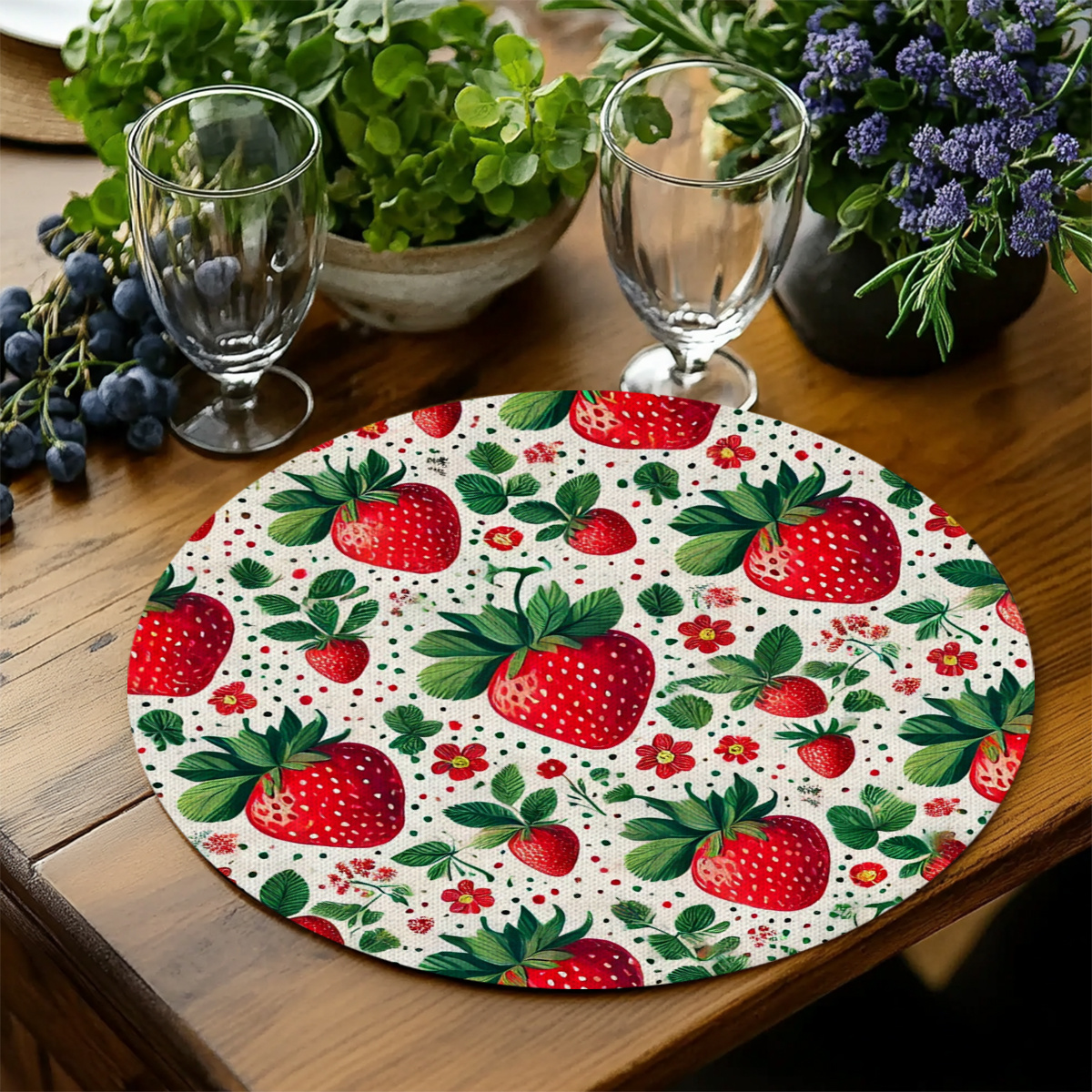 4PCS 2D flat print, strawberry - Commercial Printing & Graphics ulasan dan harga