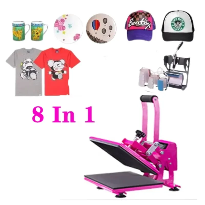 8-in-1 Heat Press Machine Supe - Commercial Grade Printing Press ulasan dan harga