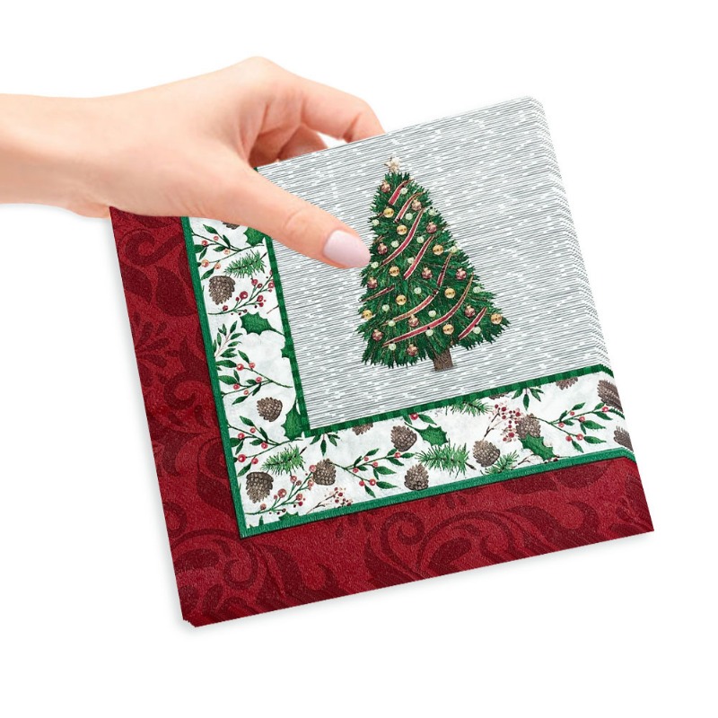 20pcs/Pac 33cm 2-Ply Christmas - Commercial Printing Paper ulasan dan harga