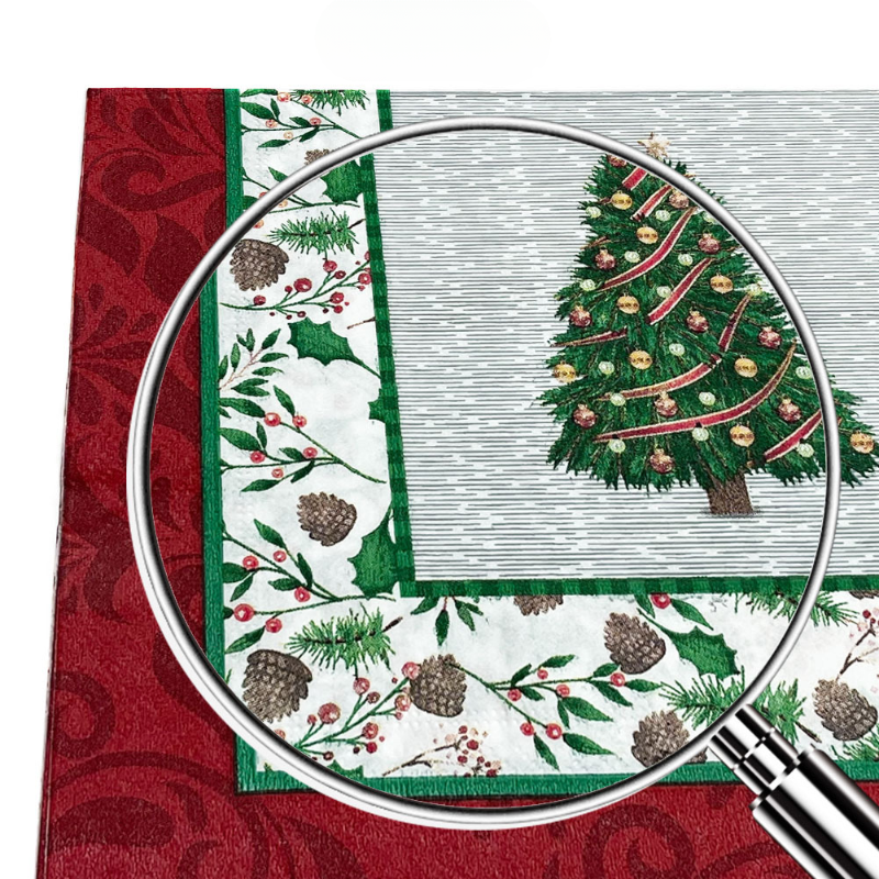 20pcs/Pac 33cm 2-Ply Christmas - Commercial Printing Paper ulasan dan harga