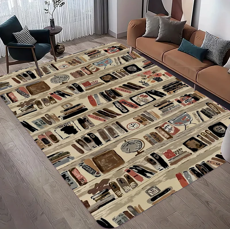 Vintage Book Print Area Rug, R - Commercial Book Printing Machines ulasan dan harga